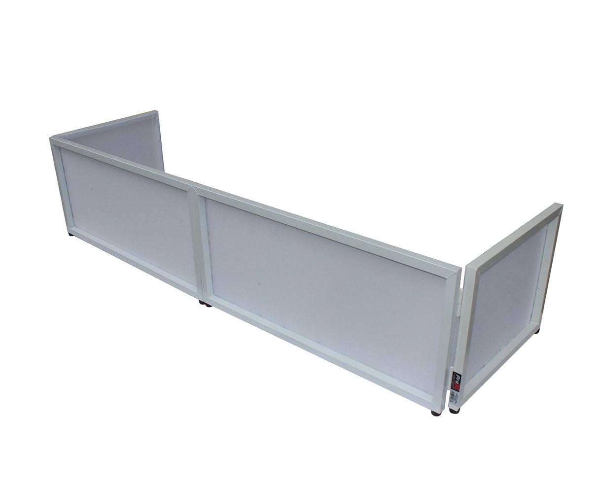 6ft Table Top DJ Facade White Trim Black White Scrim W22848