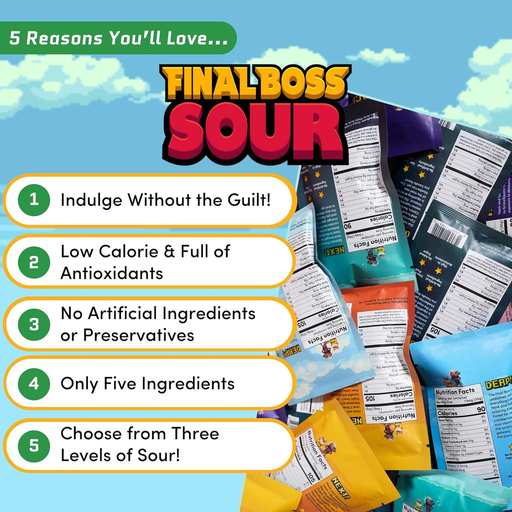 Natural Chewy Sour Gummies, 1.06oz, 27 Pack N208