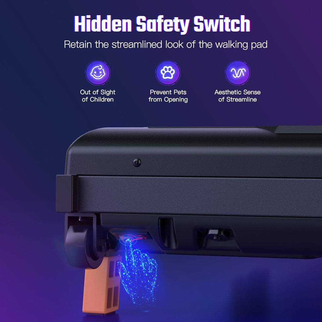 Under Desk Treadmill with Incline, Portable Walking Treadmill with Remote Control O172