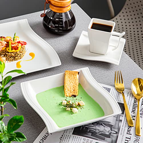 Ivory White 60 Piece Porcelain Dinnerware Set B75908