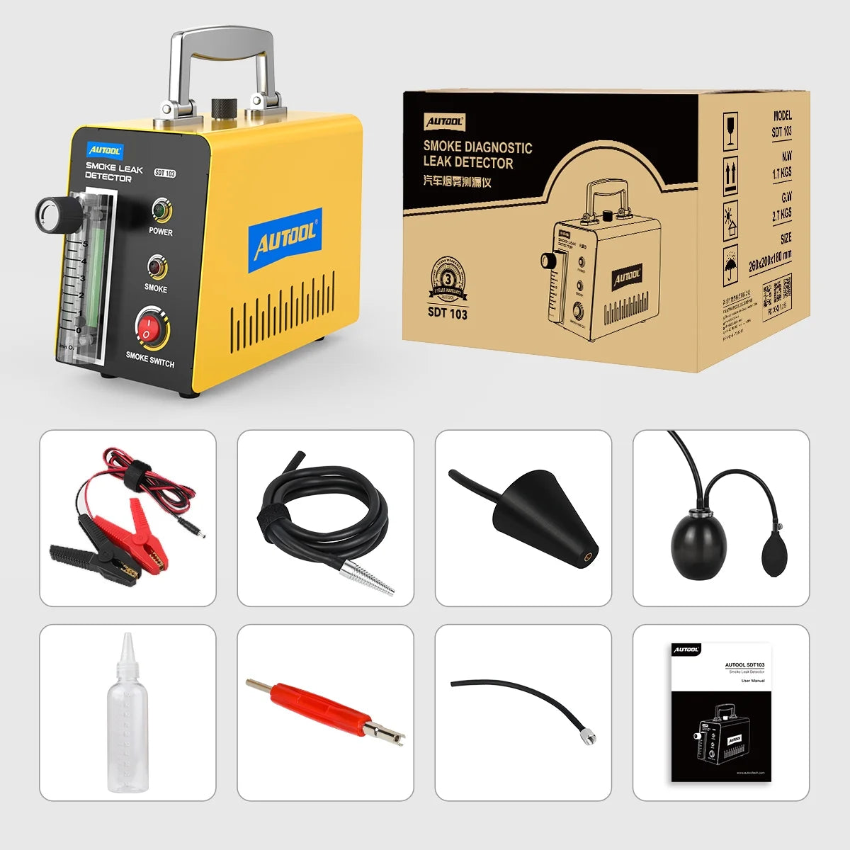 DC12V Car EVAP Smoke Machine Leak Tester K620606