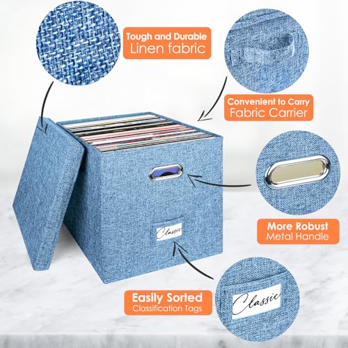 Stackable Vinyl Record Storage Box with Lid R94137