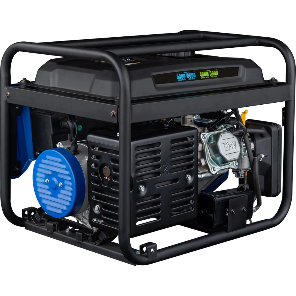 6600 Peak Watt Dual Fuel Portable Generator with Remote Electric Start T26623