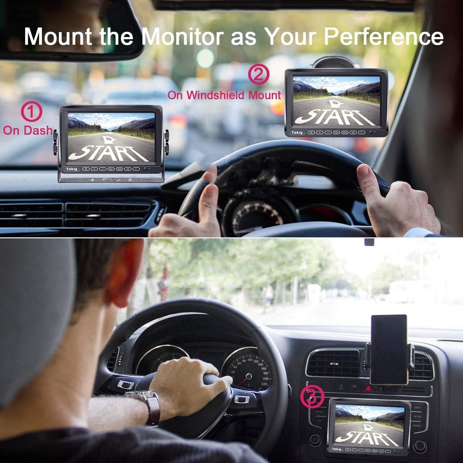 7 Inch HD 1080P Wireless Backup Camera with DVR Monitor M604