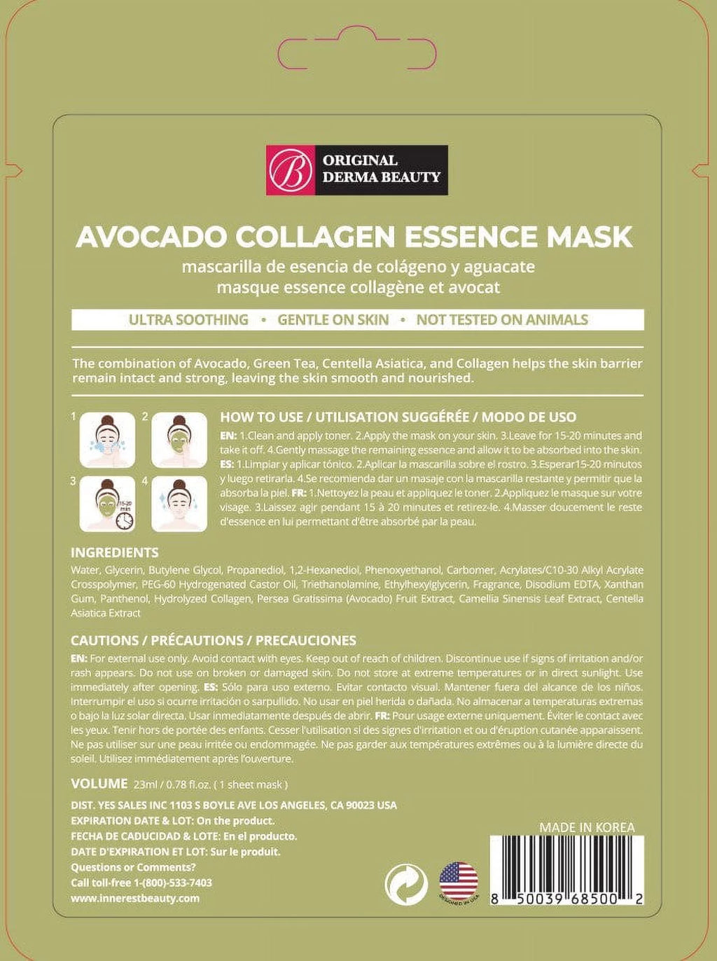 36 Pack Collagen Essence Face Mask Sheet Y271325