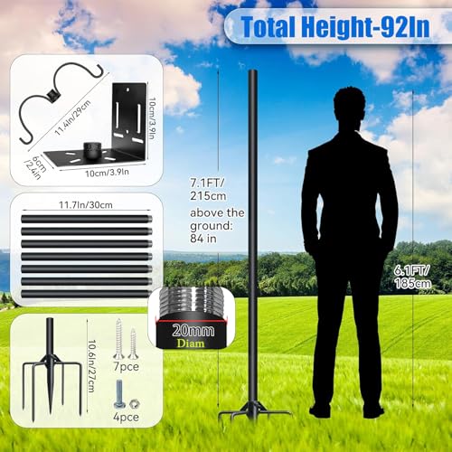 80In Bird House Pole, Heavy Duty with 5-Prong Base T512872