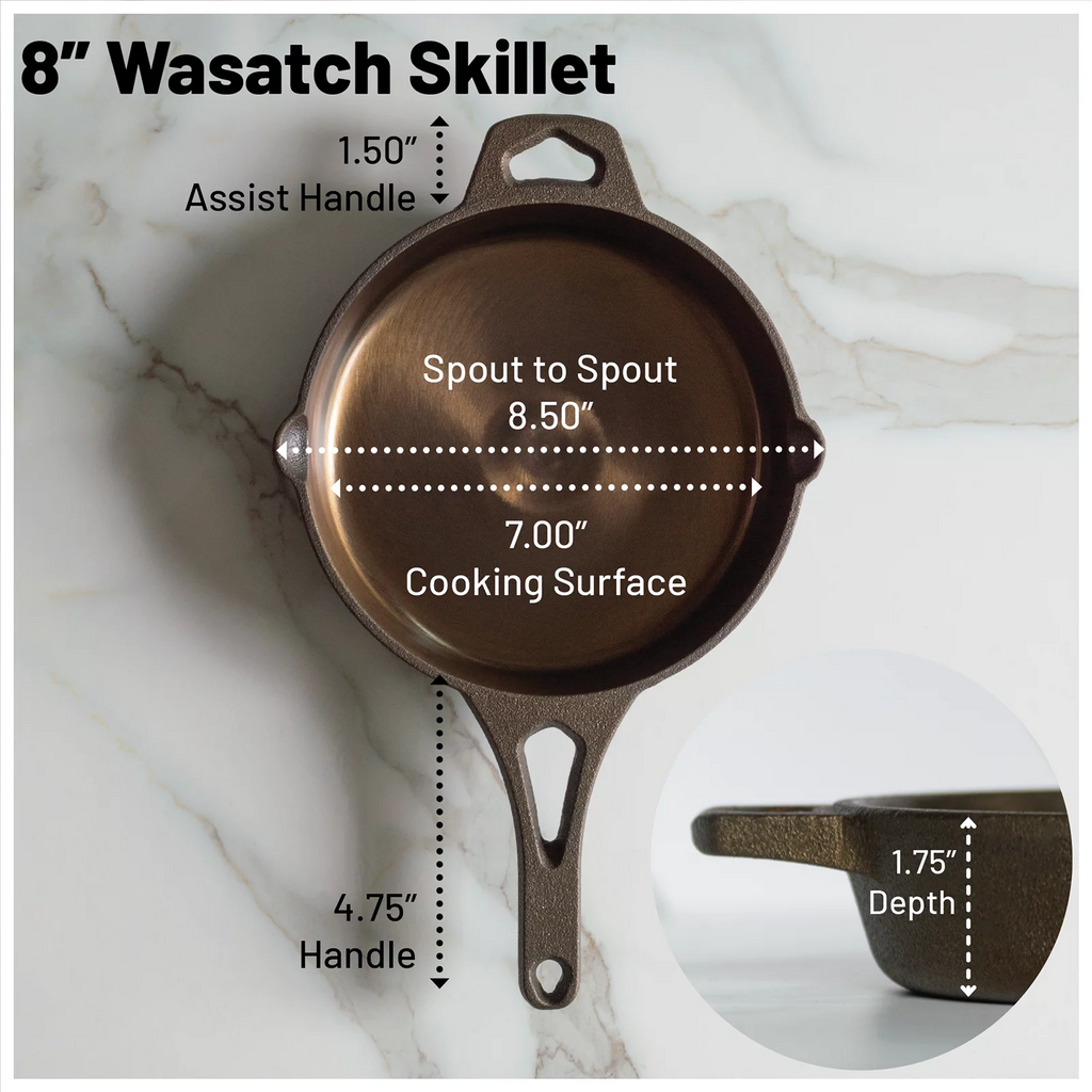 8 Inch Pre-Seasoned Round Cast Iron Skillet L793949