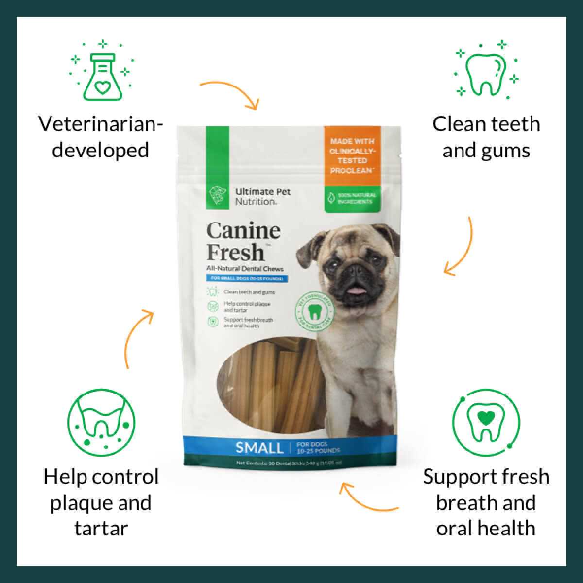 All Natural Dental Chews Sticks for Dogs S285