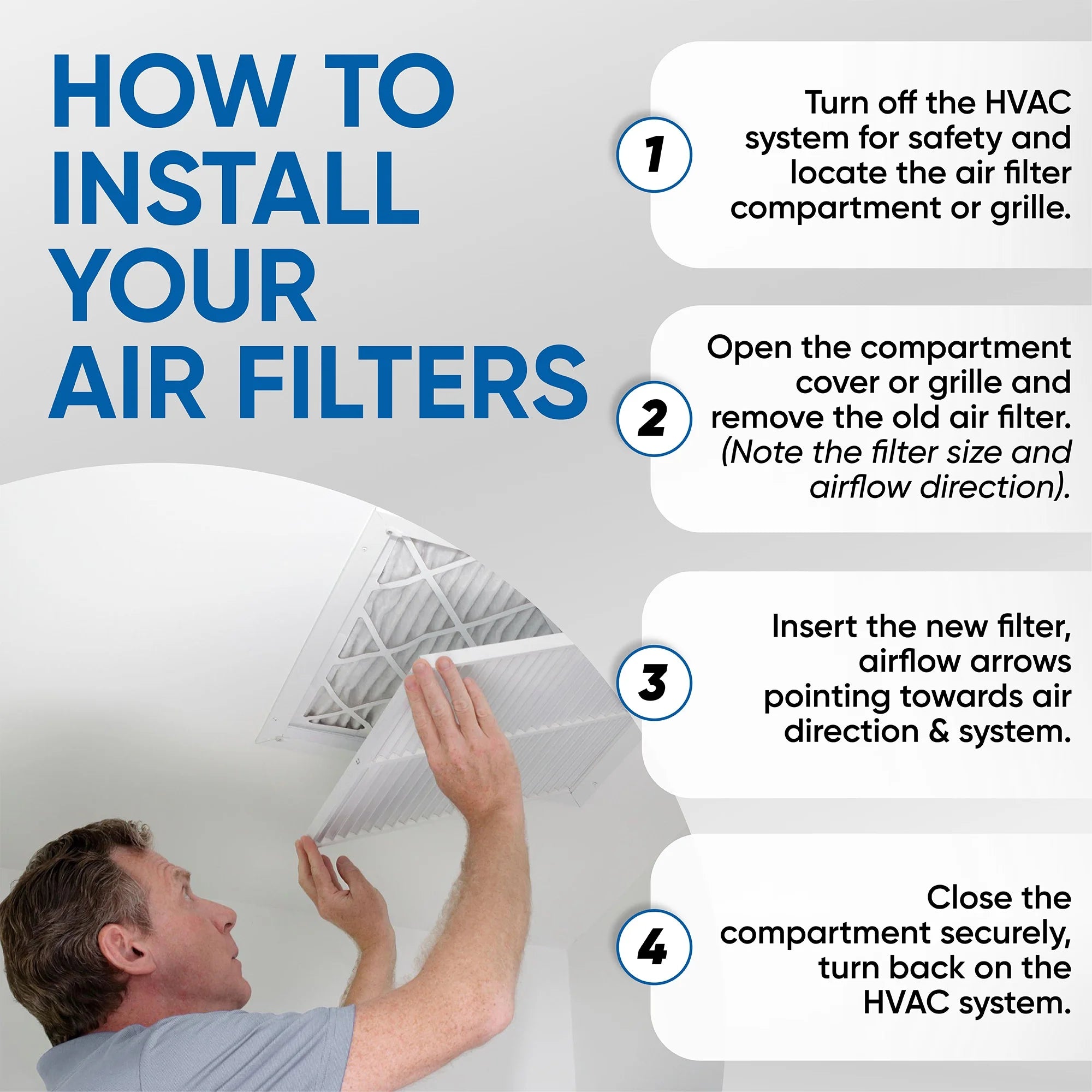 4 Pack MERV 13 Pleated AC Furnace Air Filters V476366