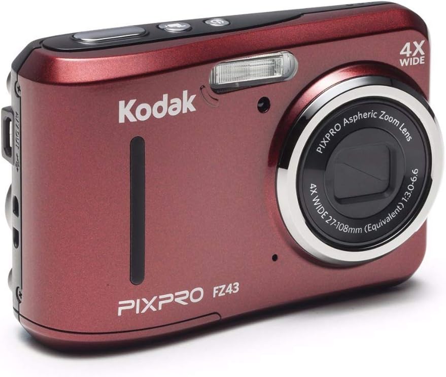16 MP Digital Camera (Red) with Camera Case (Black/Pepper Red) Y2372