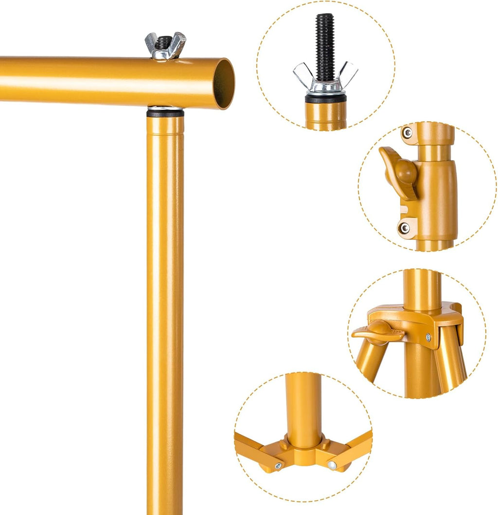 Gold Adjustable Photography Backdrop Stand with Carry Bag Y6193