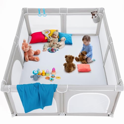 Extra Large 79”×70” Grey Playpen U439
