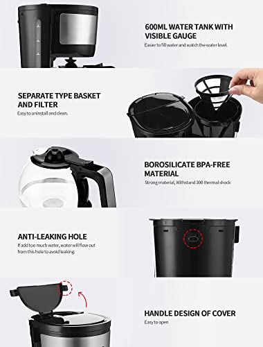 4-Cup Coffee Maker with Auto-Shut Off, Glass Carafe A784230