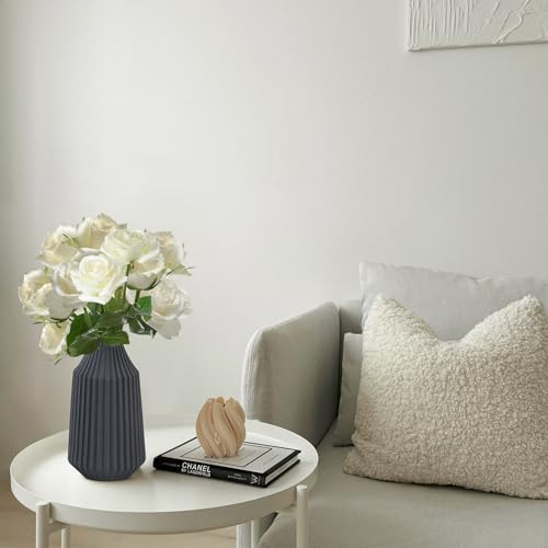 Black 8 Inch Ceramic Vase P3732