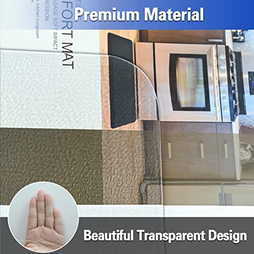 Clear 55'' x 35'' Thick Plastic Chair Mat E433992