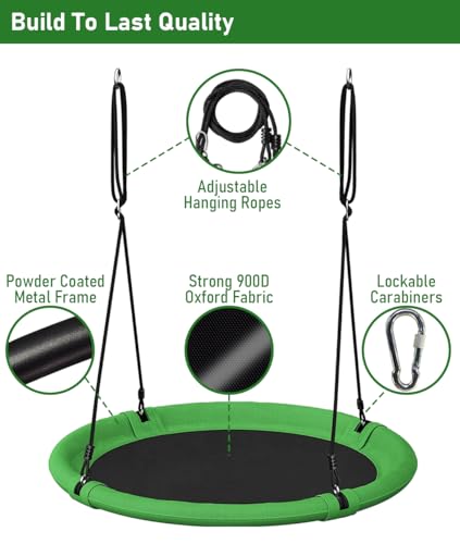Green & Black 24 Inch Saucer Tree Swing A108