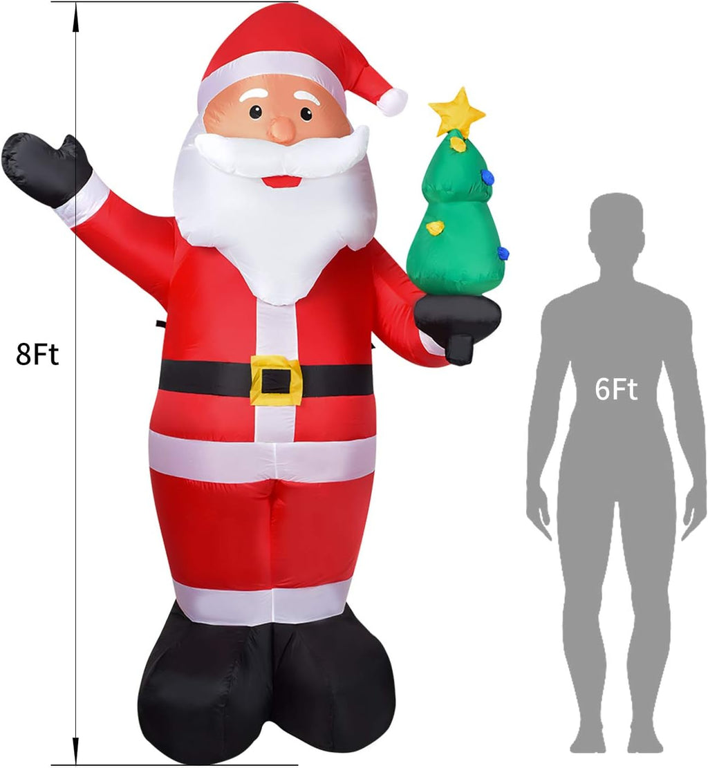 8ft Inflatable Santa Claus with Built-in LED Lights C824