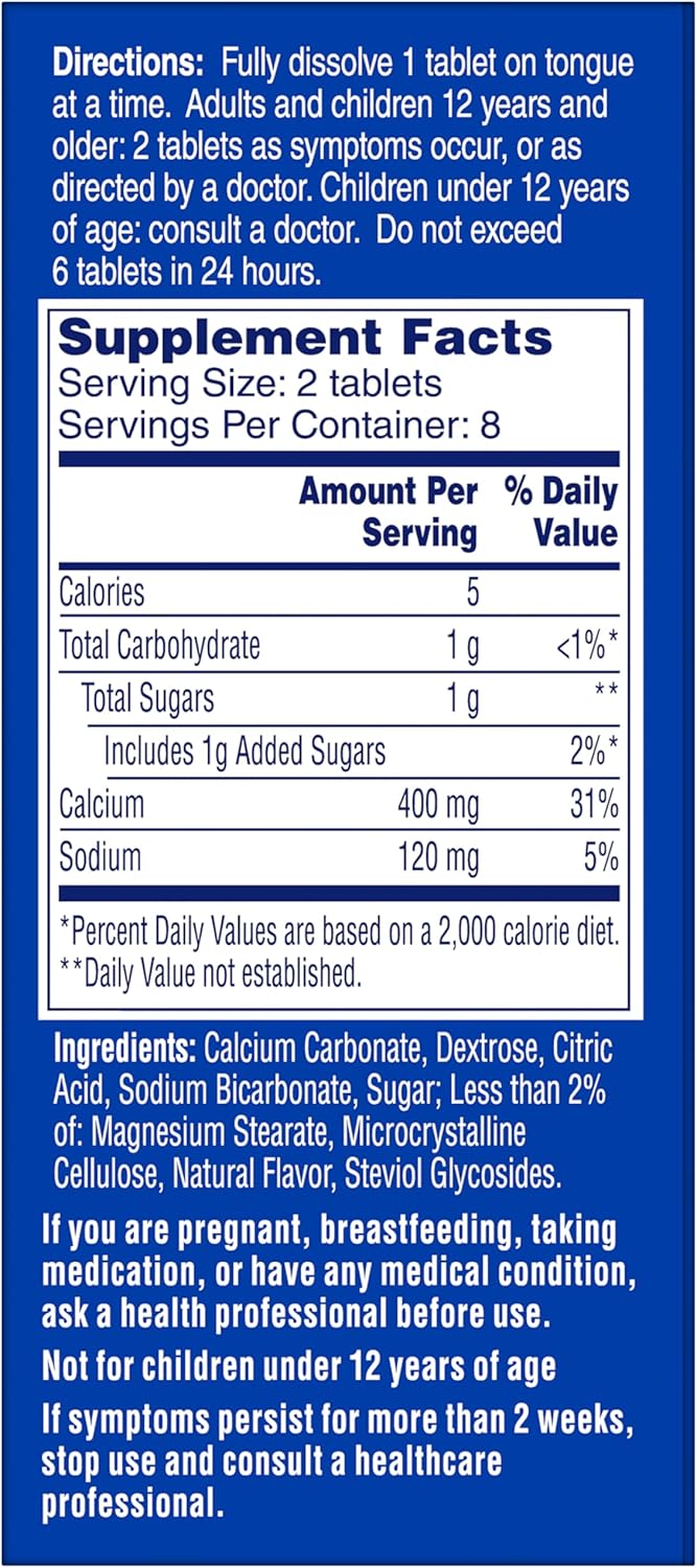 Orange Flavor 64 Count Antacid Tablets C3515