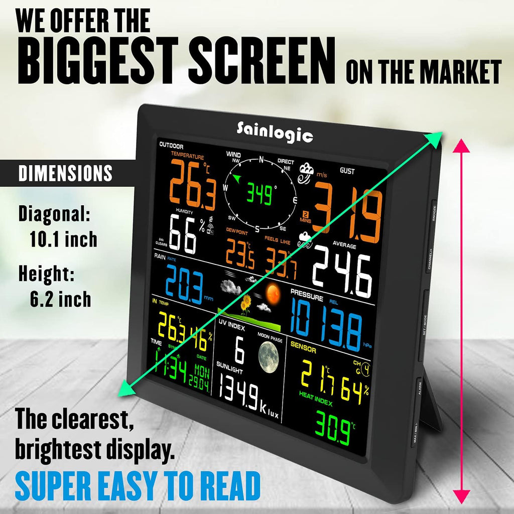 Black WiFi Weather Station with Outdoor Sensor P60361