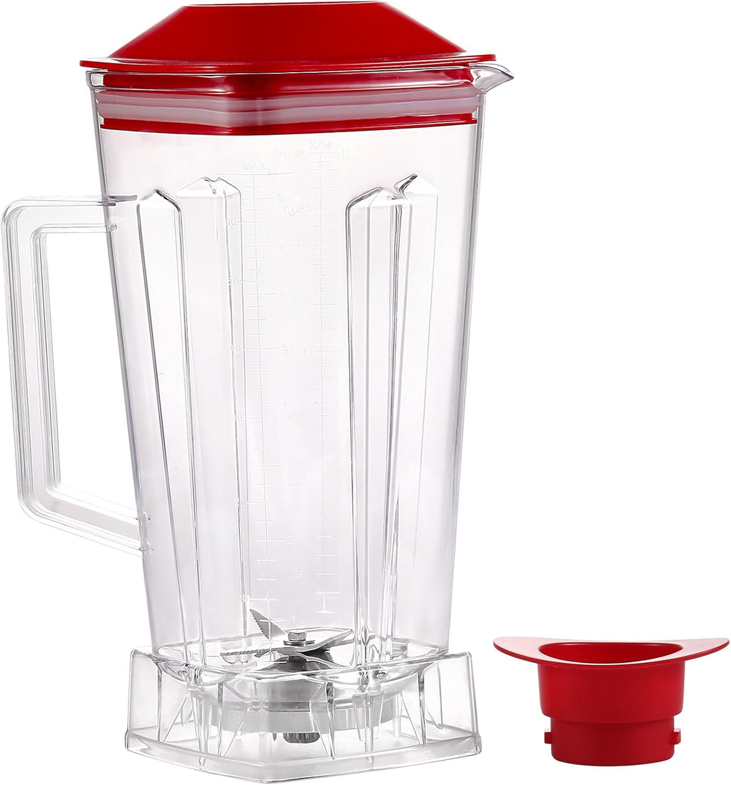 64 OZ Blender Pitcher with Red Lid A64298