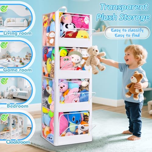 4-Tier Toy Bin for Plushies Storage S923956