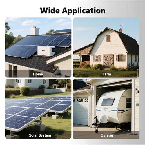 3500W Pure Sine Wave Solar Inverter Charger, 48V DC to 120V AC, Built in 80A MPPT Charge Controller J893