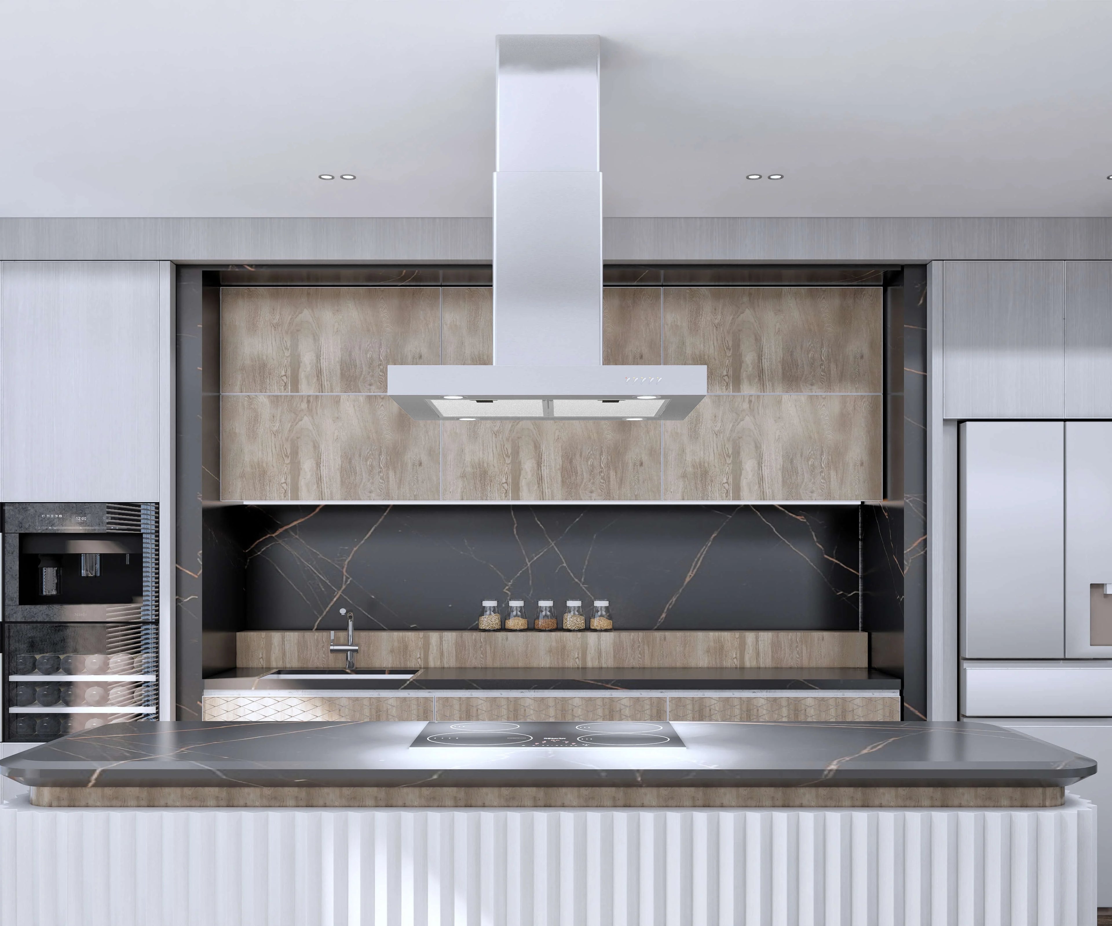 30" 760 CFM Stainless Steel Island Mount Kitchen Range Hood C3343