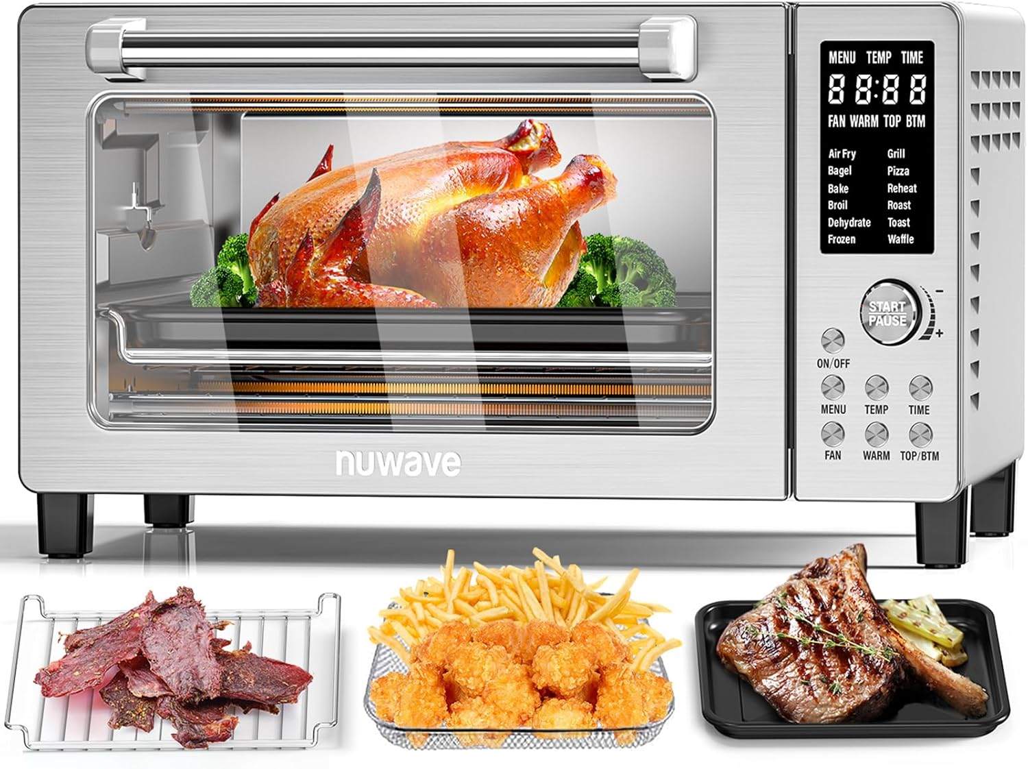 Stainless Steel 21QT Air Fryer Toaster Oven Combo H579