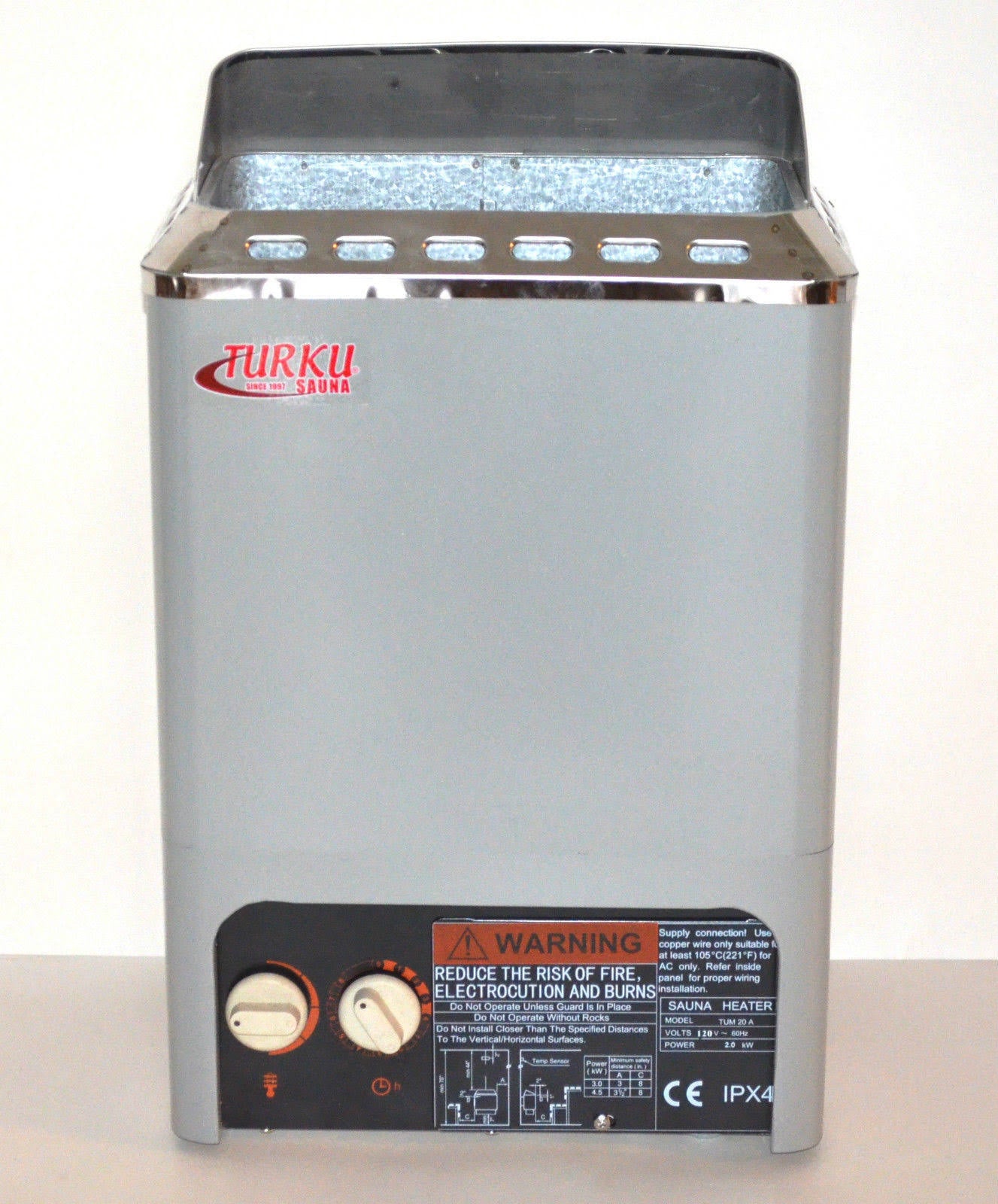 2kW 110V 120V Compact Mini Type Wet & Dry Electric Sauna Heater Stove with Built-in Controller R89886