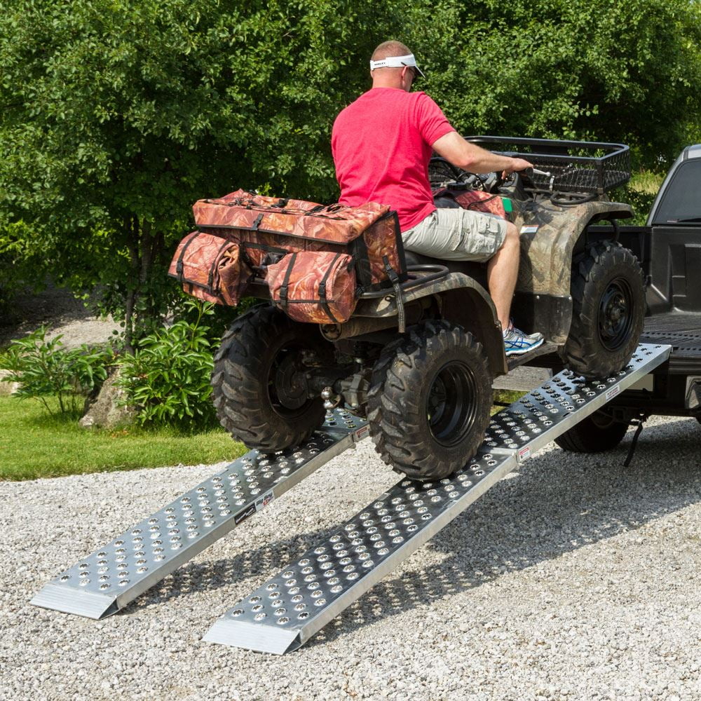 Aluminum 10' Arched Dual Runner Folding ATV Ramps T8762