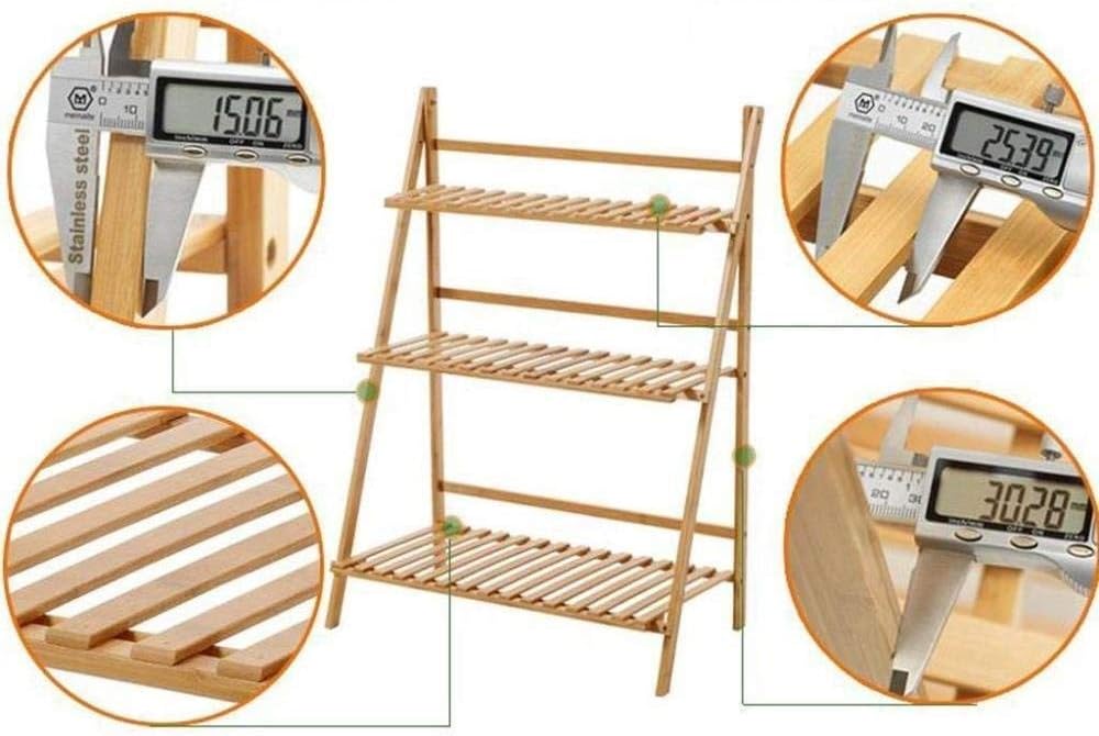 3 Layer Bamboo Wooden Plant Stand V4709