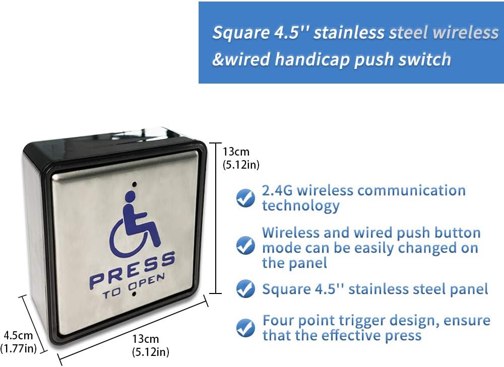 Low Energy ADA Swing Door Operator with Stainless Steel Push Buttons J604668