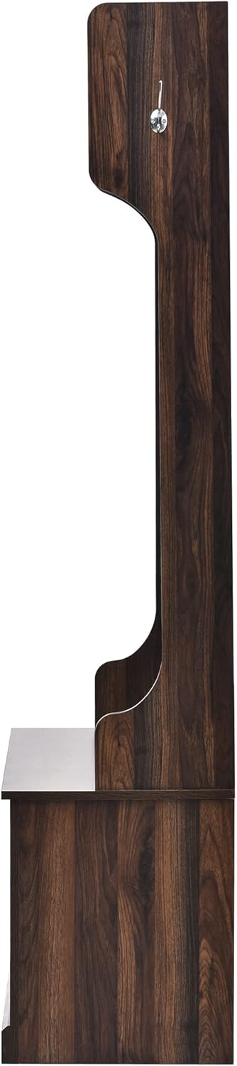 39.4INCH Hall Tree with 6 Hooks Bench Q108
