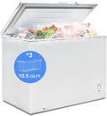 White 10 Cu. Ft. Chest Freezer with Lock and Adjustable Thermostat B55392