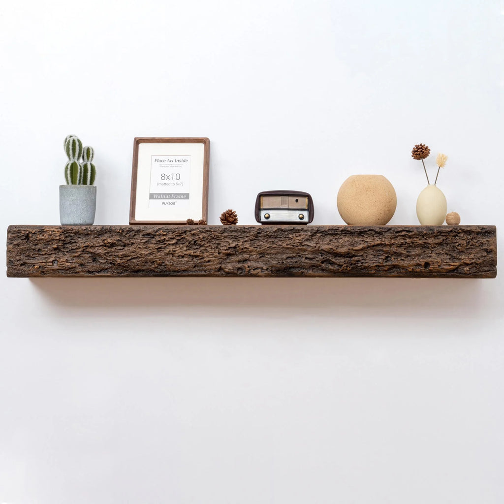 52inch Distressed Brown Floating Concrete Fireplace Mantel Shelf C396