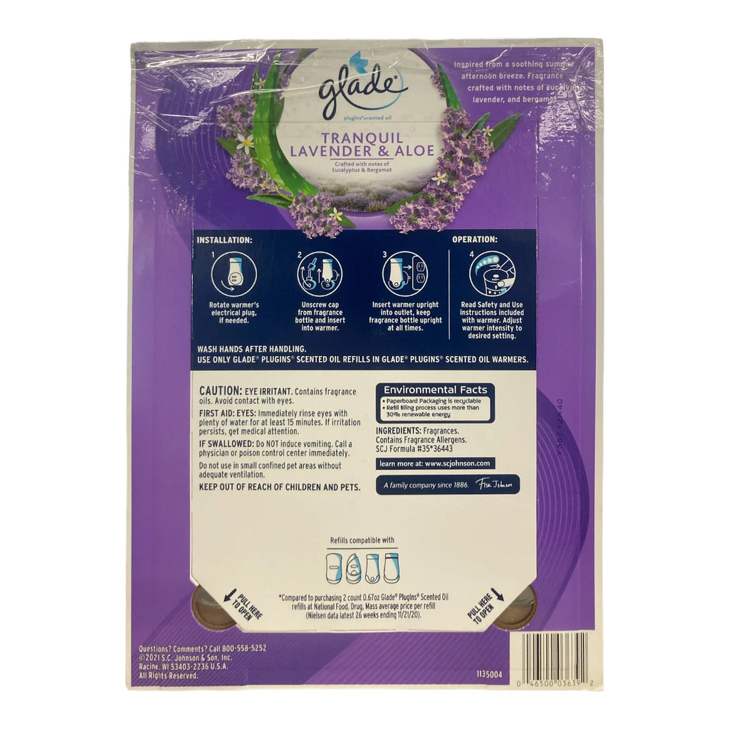 Tranquil Lavender & Aloe Air Freshener Refills, 6.39 Fl Oz, 9 Count N193