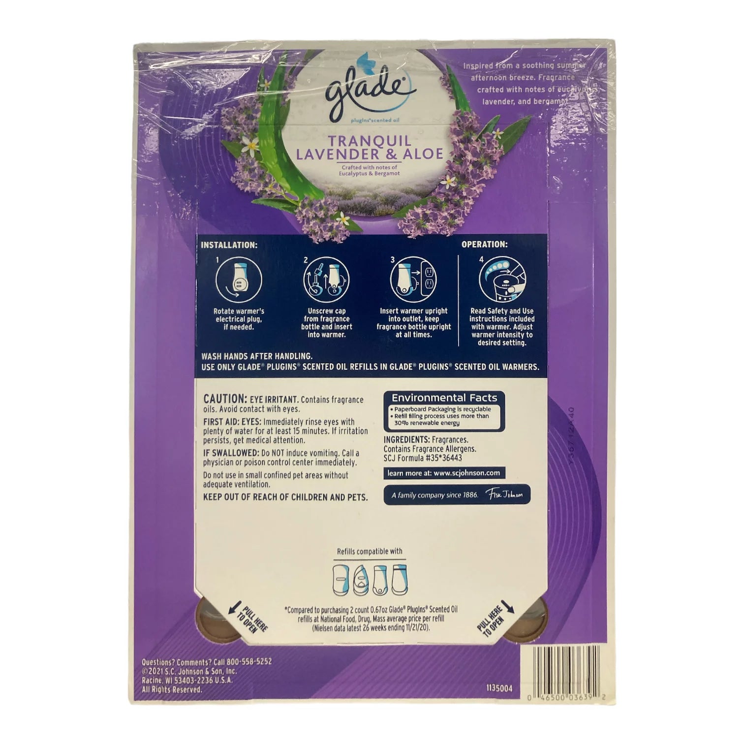 Tranquil Lavender & Aloe Air Freshener Refills, 6.39 Fl Oz, 9 Count N193