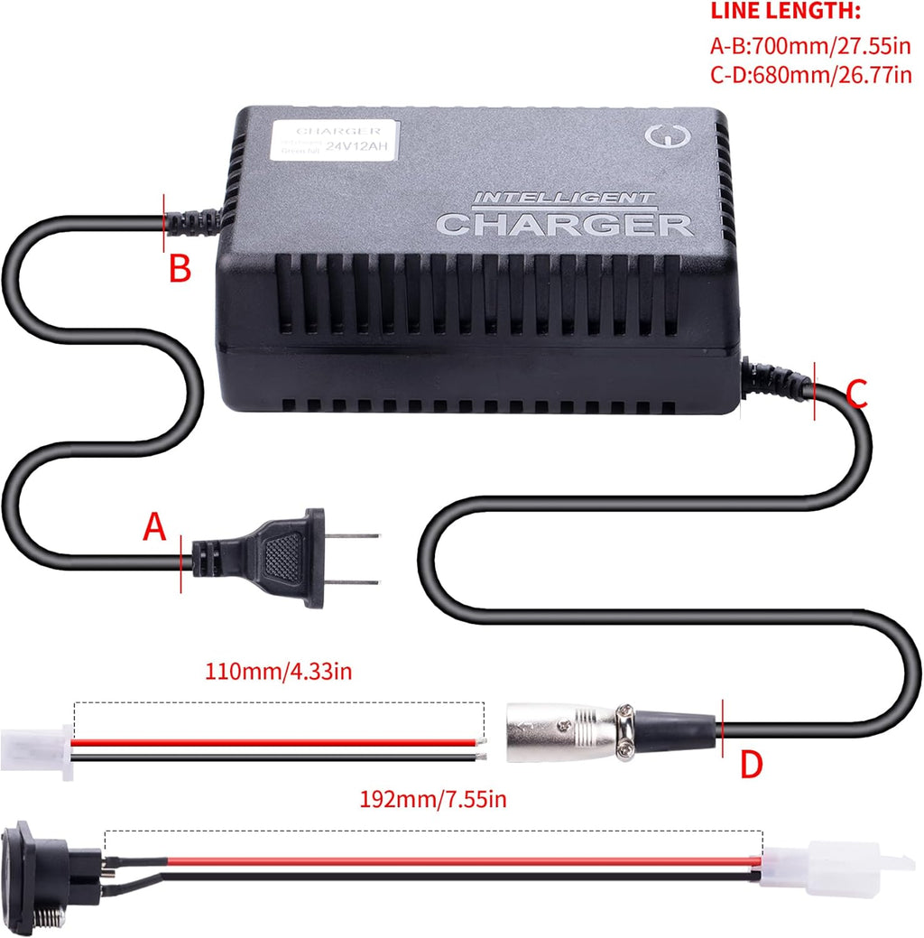 24V 2A Rapid Battery Charger with 3-Pin XLR Connector N218192