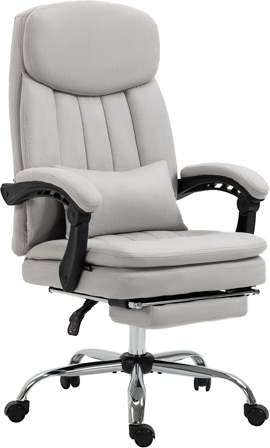 Light Gray Swivel Reclining PU Leather Office Chair V612054