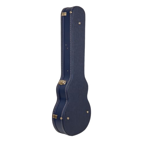 Carved Smoke Blue Wooden Hardshell Guitar Case R894