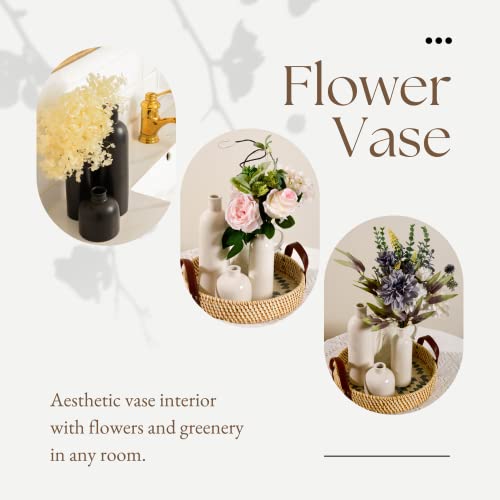 White Ceramic Vase Set of 3 W62849