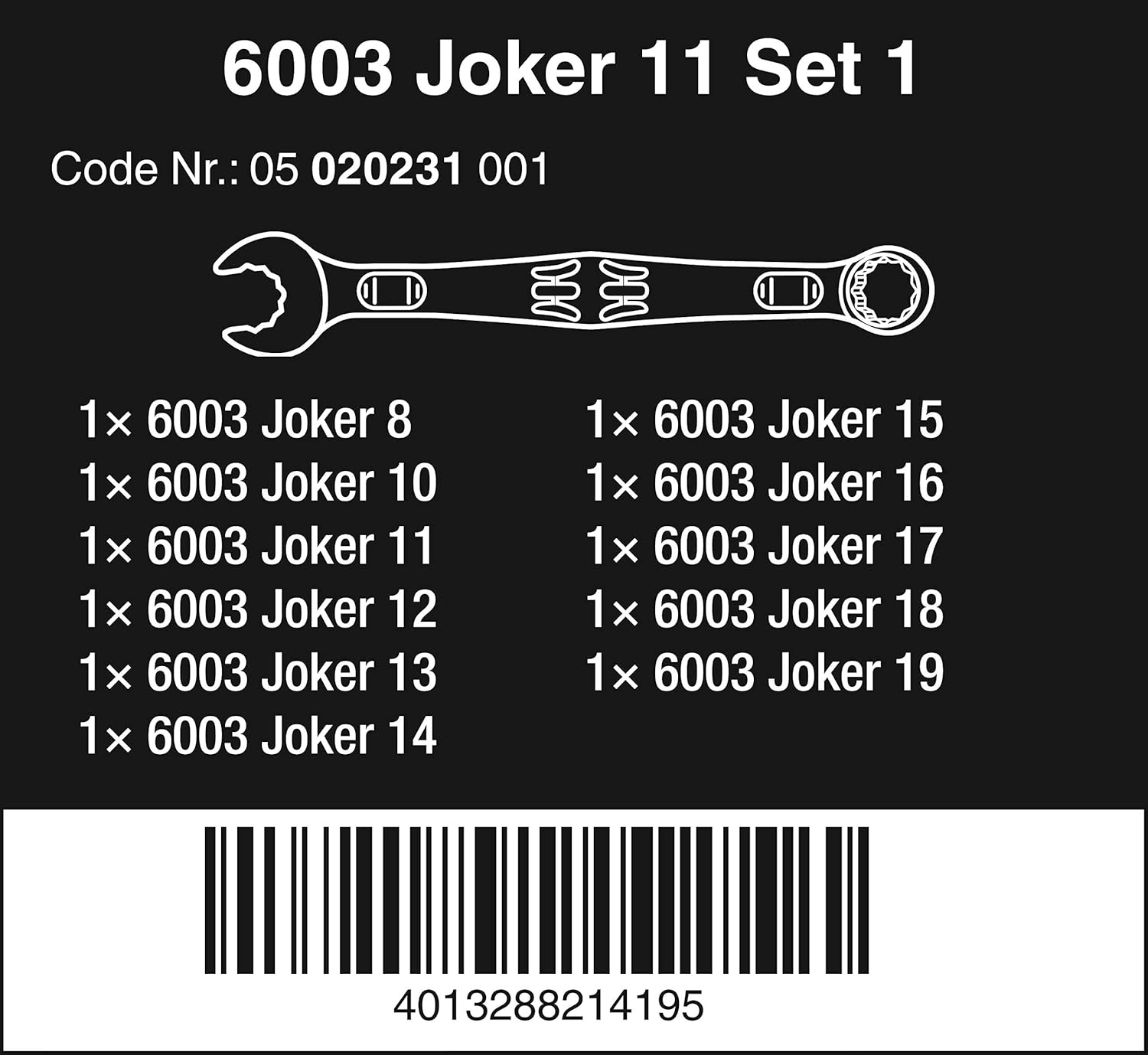 11 Piece Combination Wrench Set W96947