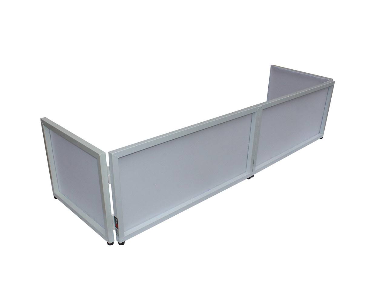 6ft Table Top DJ Facade White Trim Black White Scrim W22848