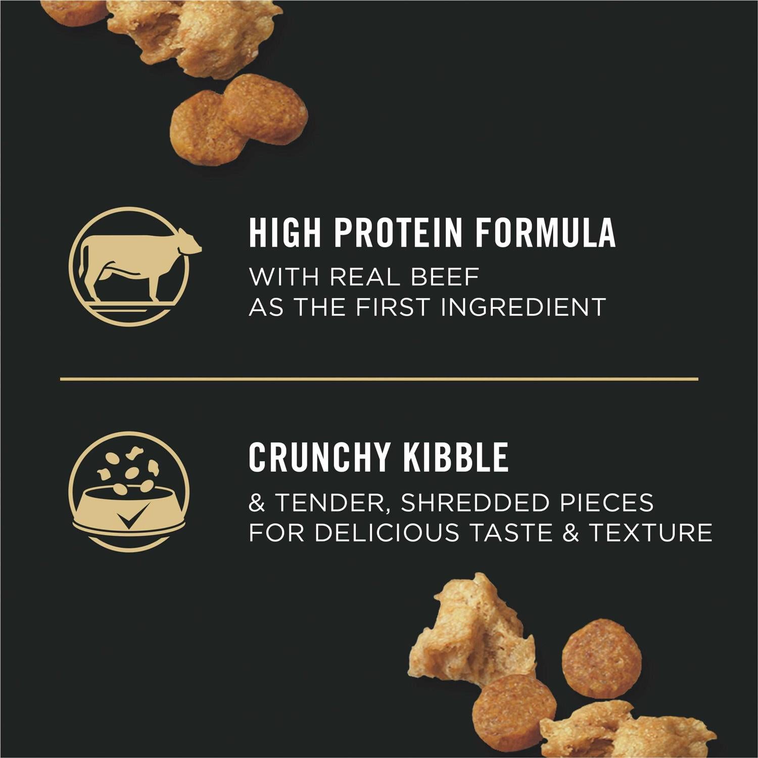 Senior Adult 7+ Complete Essentials Shredded Blend Beef & Rice Formula High Protein Dog Food F3107