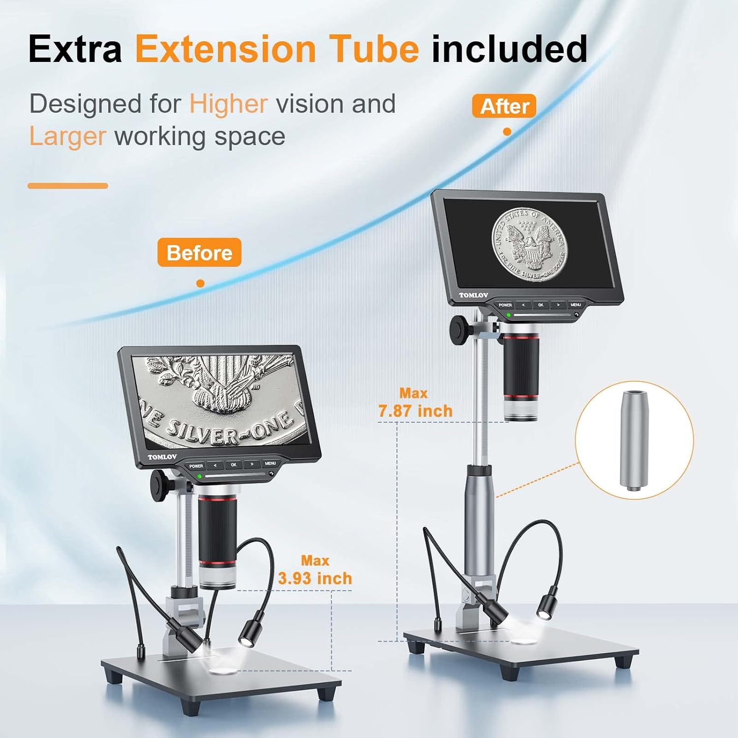 8.5'' Digital Microscope 50X-1300X with 12MP Camera F118286