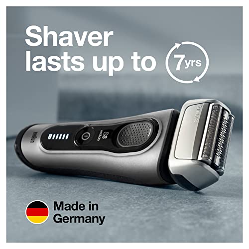 Electric Foil Shaver with Precision Beard Trimmer, Cleaning & Charging SmartCare Center, Galvano Silver K72182