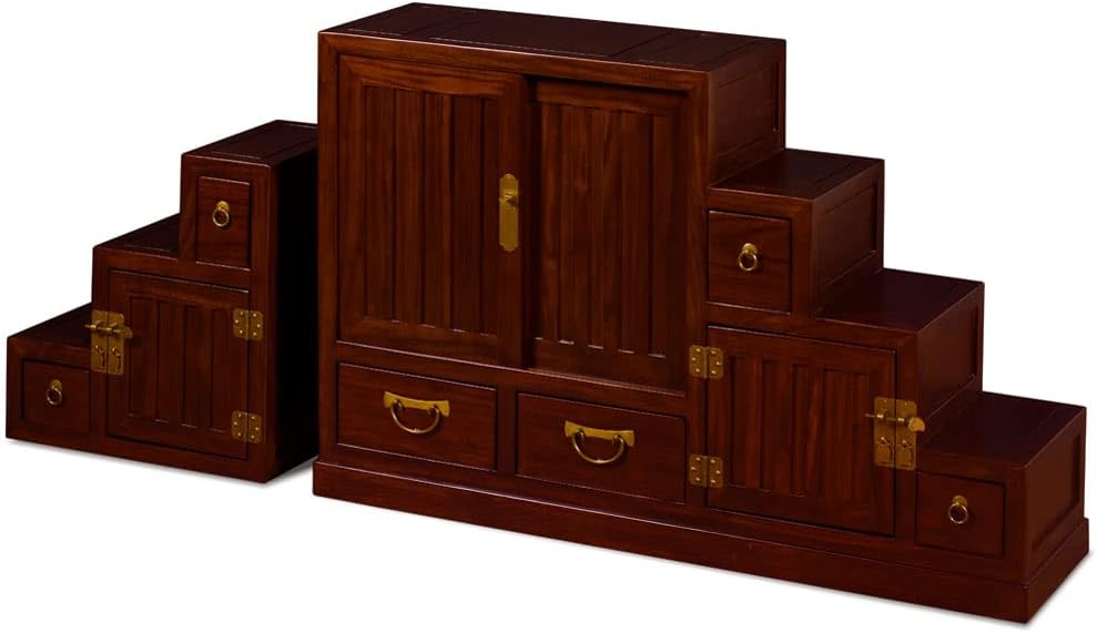 Mahogany Finish Asian Cabinet U2307