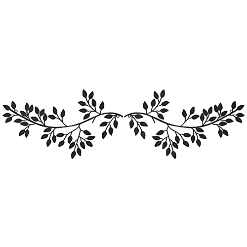 2 Pieces Metal Tree Leaf Wall Decor Wrought Iron Scroll Sculptures T8161