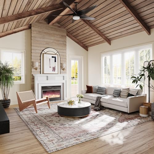Oak Veneer Round Coffee Table with Storage and Drawers G646054