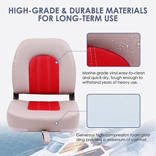 Grey/Blue Fold-Down Boat Seat C590811